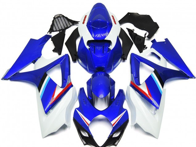 2007-2008 Blue and White Gloss GSXR 1000 Fairings