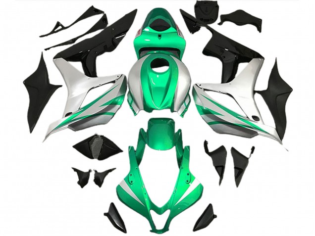 2007-2008 Bright Green and Silver OEM Style CBR600RR Fairings