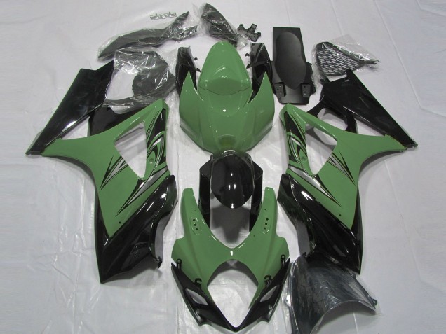 2007-2008 Forest Green and Black GSXR 1000 Fairings