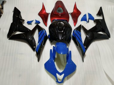 2007-2008 Gloss Black & Blue and Red Accents CBR600RR Fairings