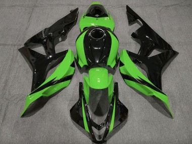 2007-2008 Gloss Black & Green CBR600RR Fairings