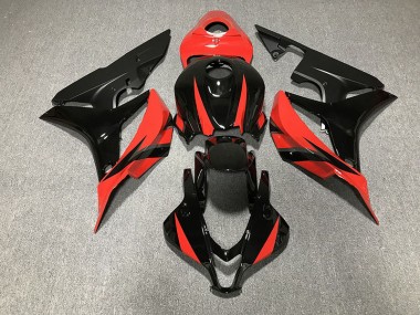 2007-2008 Gloss Black & Red CBR600RR Fairings