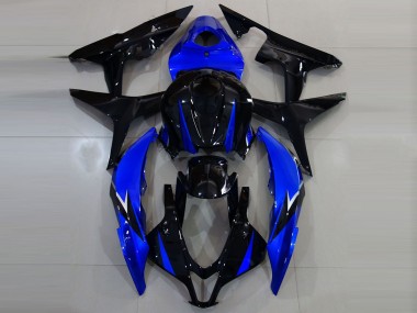 2007-2008 Gloss Black and Blue CBR600RR Fairings