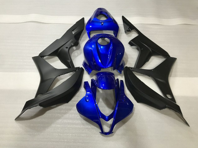 2007-2008 Gloss Blue and Matte Black CBR600RR Fairings