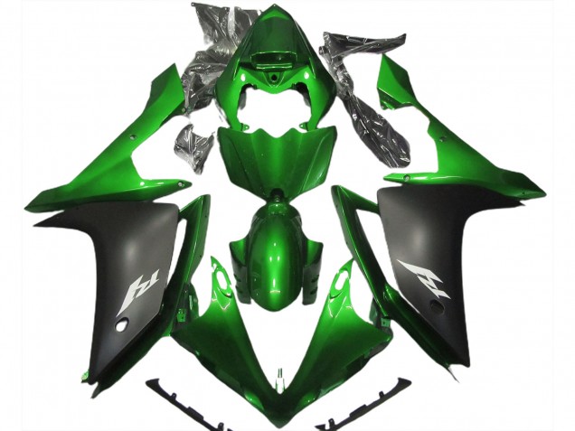 2007-2008 Gloss Green and Black R1 Fairings