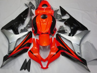 2007-2008 Gloss Red Silver and Black CBR600RR Fairings