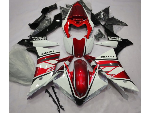 2007-2008 Gloss White and Red R1 Fairings