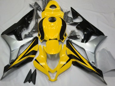 2007-2008 Gloss Yellow Silver and Black CBR600RR Fairings