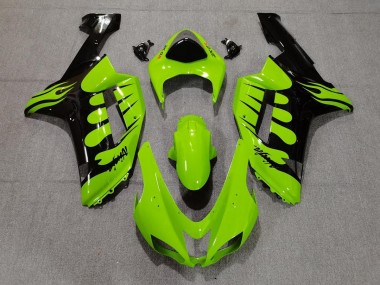 2007-2008 Green Flame ZX6R Fairings