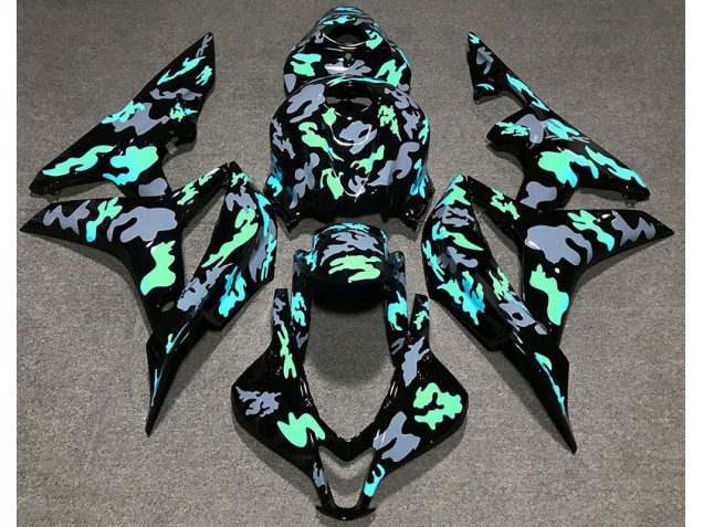 2007-2008 Green and Grey Camouflage CBR600RR Fairings