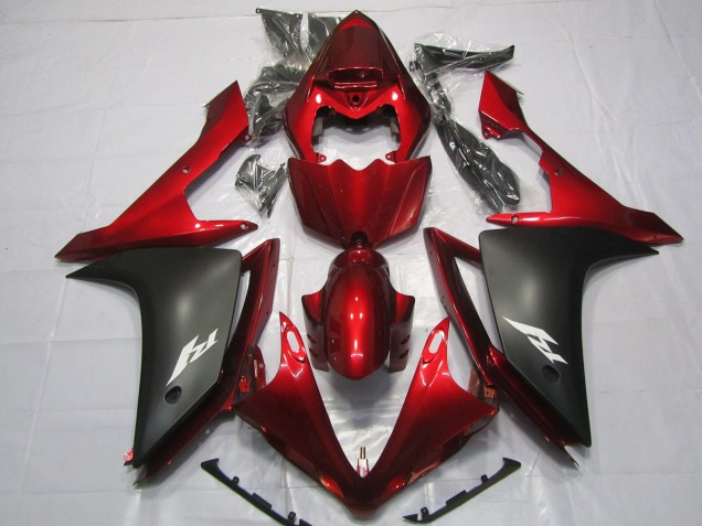 2007-2008 Maroon and Matte R1 Fairings