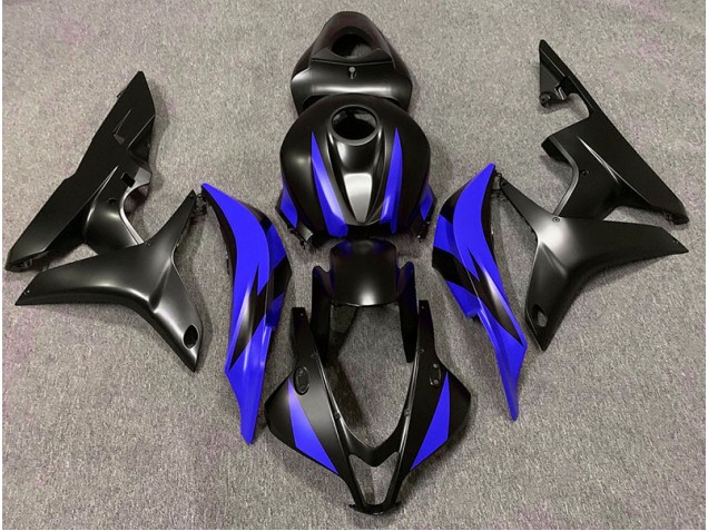 2007-2008 Matte Black & Blue Design CBR600RR Fairings