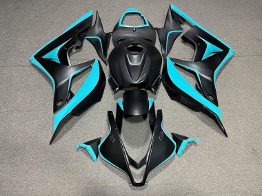 2007-2008 Matte Black & Cyan CBR600RR Fairings