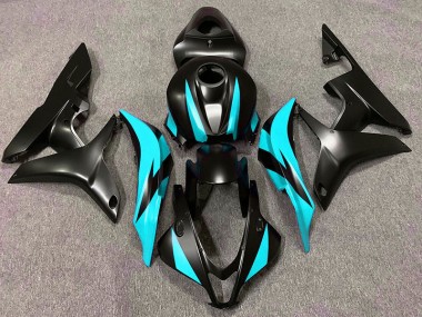 2007-2008 Matte Black & Cyan Design CBR600RR Fairings