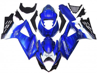 2007-2008 Vibrant Blue with White Corona GSXR 1000 Fairings