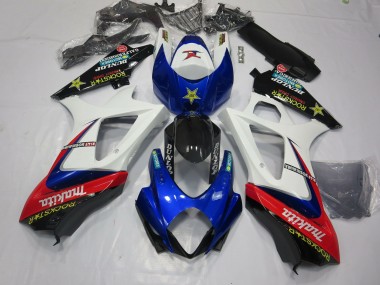 2007-2008 White Rockstar GSXR 1000 Fairings