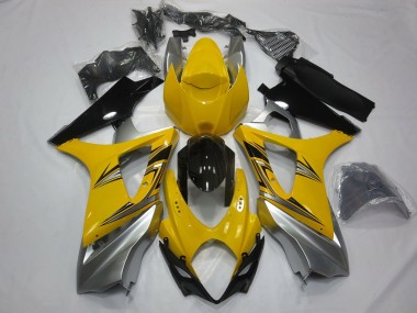 2007-2008 Yellow Silver GSXR 1000 Fairings