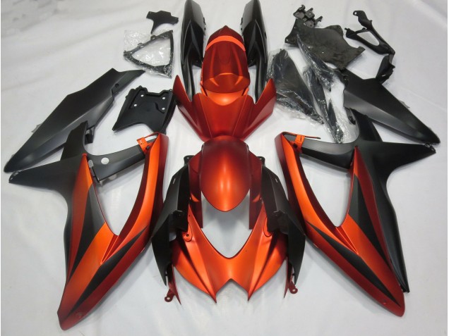 2008-2010 Burnt Matte Orange GSXR 600-750 Fairings