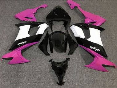 2008-2010 Gloss Pink Black and White ZX10R Fairings