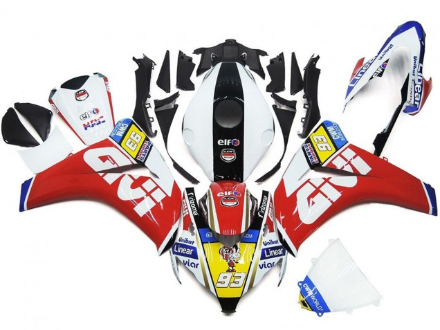 2008-2011 93 Number White and Red CBR1000RR Fairings