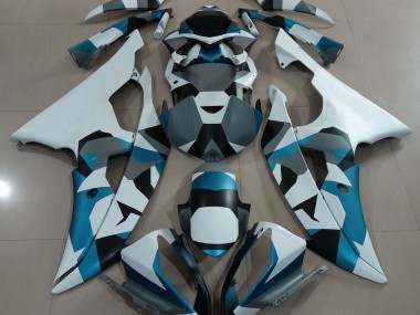 2008-2016 Glacier Blue Snow Camo R6 Fairings