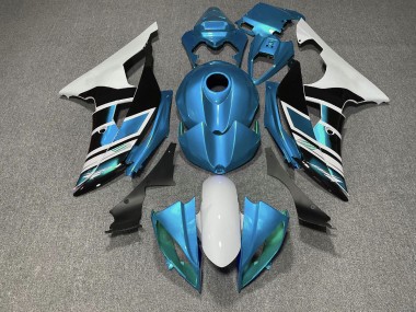 2008-2016 Light Blue Black and White OEM Style R6 Fairings