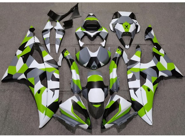 2008-2016 Light Green Camo Plain R6 Fairings