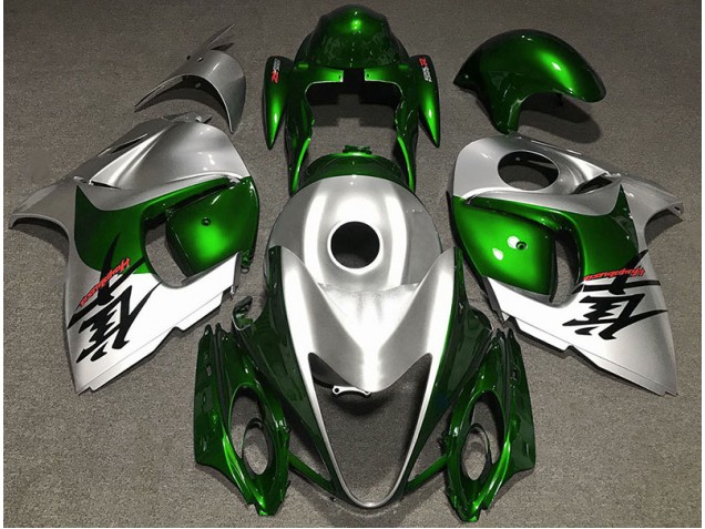 2008-2020 Gloss Green and Silver GSXR 1300 Hayabusa Fairings