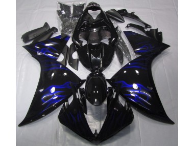 2009-2011 Black & Blue Flame R1 Fairings