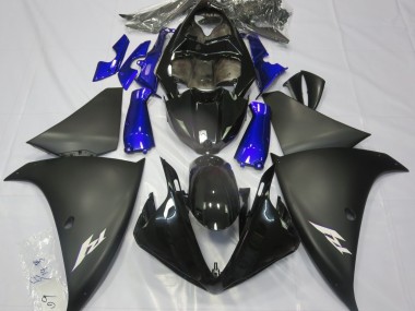 2009-2011 Matte Black & Blue R1 Fairings