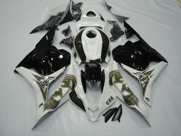 2009-2012 Black Gold and White CBR600RR Fairings