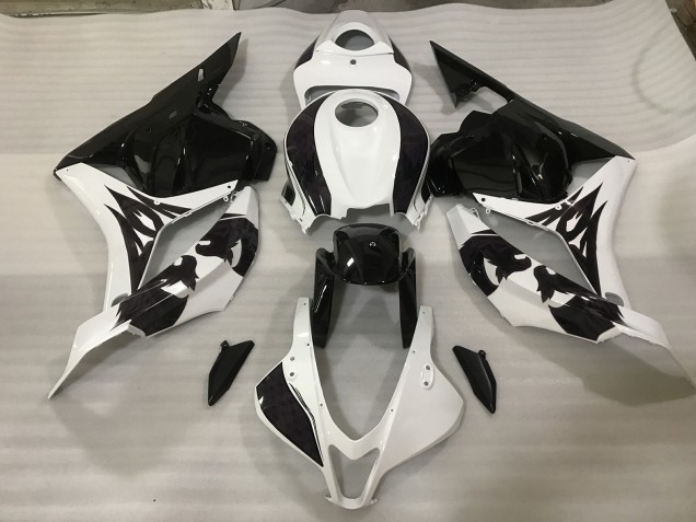 2009-2012 Black / White Custom CBR600RR Fairings