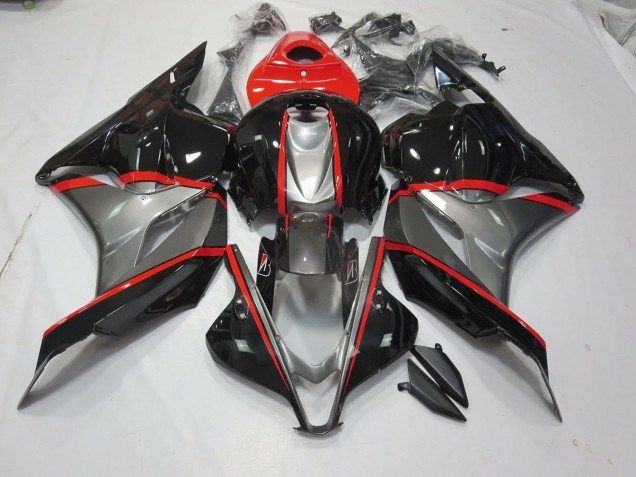 2009-2012 Black and Grey Red Pin CBR600RR Fairings