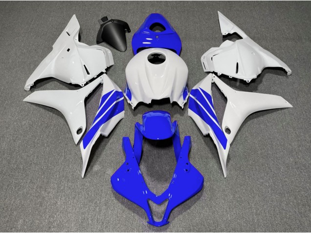 2009-2012 Dark Blue and White Side Stripe CBR600RR Fairings