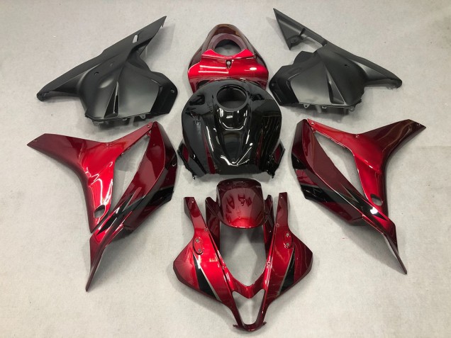 2009-2012 Deep Red with Black CBR600RR Fairings