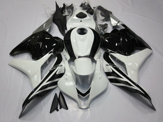 2009-2012 Gloss Black and White CBR600RR Fairings