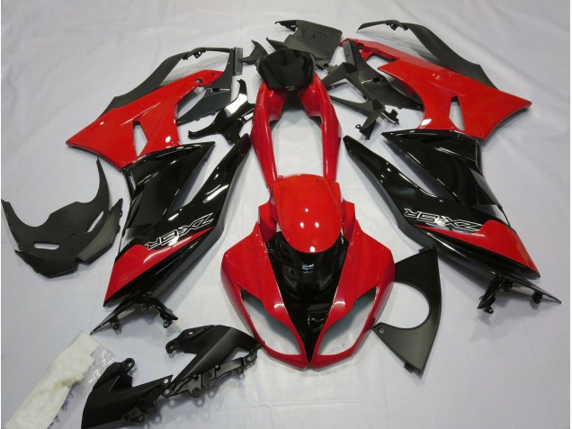 2009-2012 Gloss Red and Black ZX6R Fairings