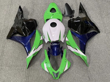 2009-2012 Green and White CBR600RR Fairings