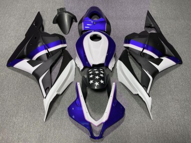 2009-2012 Matte Black and Dark Blue Star CBR600RR Fairings