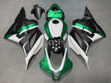 2009-2012 Matte Black and Green Star CBR600RR Fairings