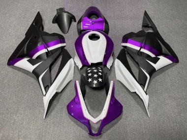 2009-2012 Matte Black and Purple Star CBR600RR Fairings