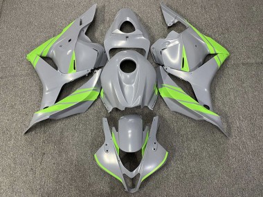 2009-2012 Nardo Grey and Green CBR600RR Fairings