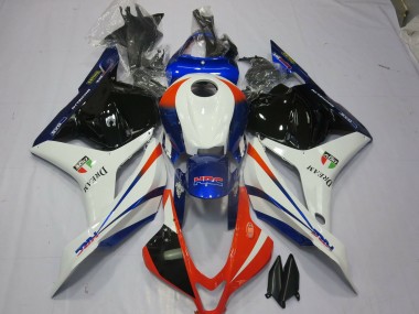 2009-2012 Orange and Blue CBR600RR Fairings