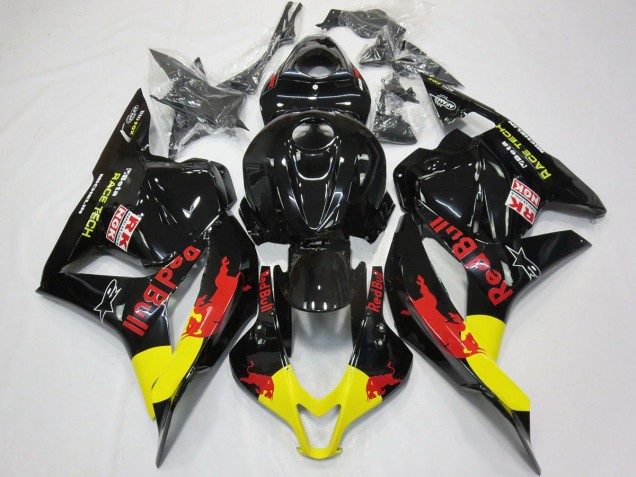 2009-2012 Red Bull Gloss Black CBR600RR Fairings