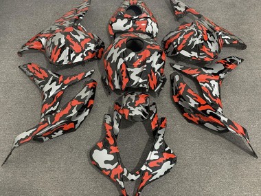 2009-2012 Red Grey Camo CBR600RR Fairings