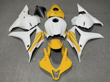 2009-2012 Yellow and White Side Stripe CBR600RR Fairings