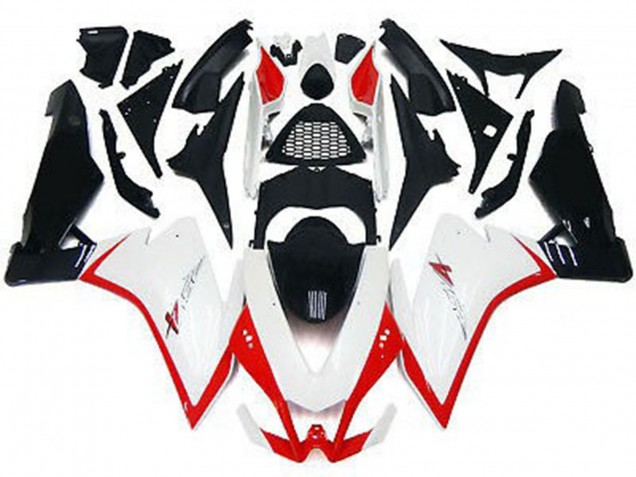 2010-2015 Gloss White & Red RSV4 1000 Fairings