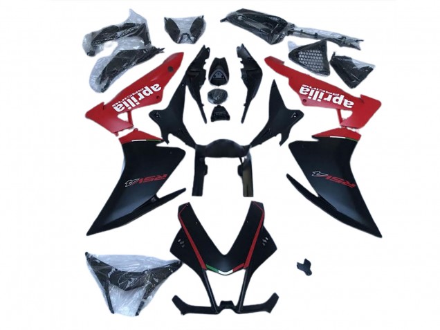 2010-2015 Matte Black & Red RSV4 1000 Fairings