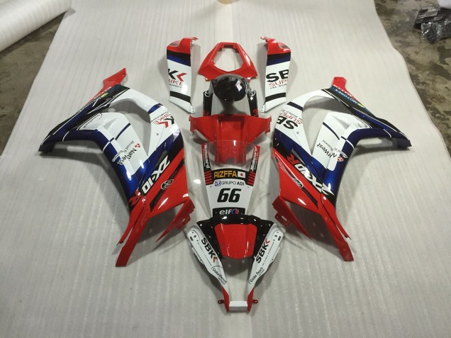 2011-2015 Red blue and White Race ZX10R Fairings