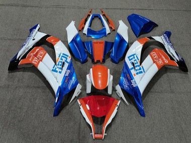 2011-2015 White Blue and Orange ZX10R Fairings